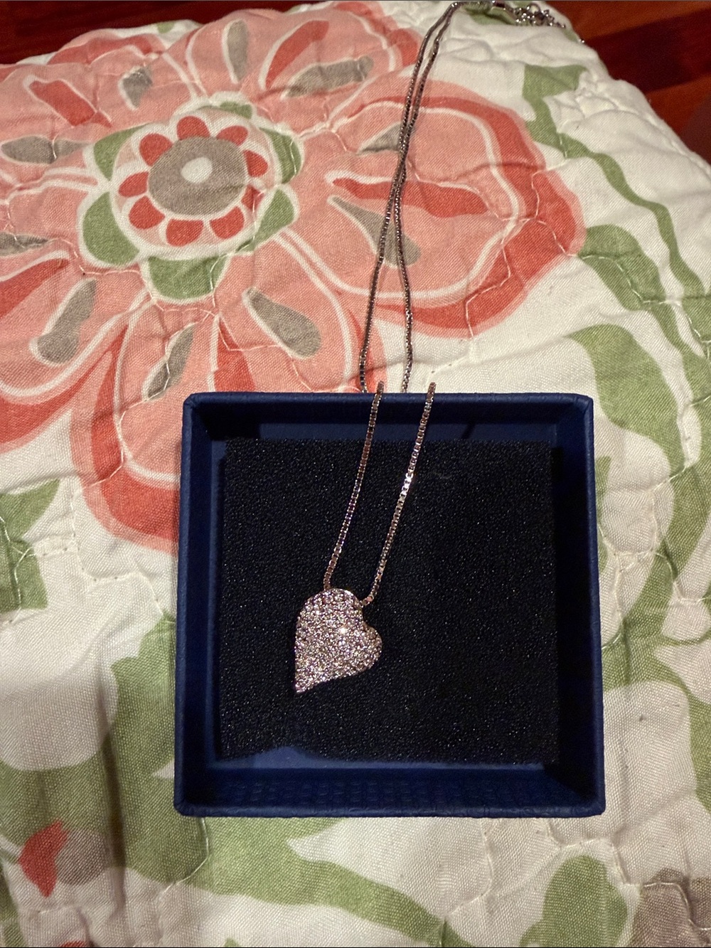 Swarovski Sparkling Silver Heart Pendant Necklac